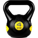 MOVIT Hantle Kettlebell - 4 kg, czarno / żółty