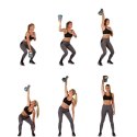 MOVIT Hantle Kettlebell - 4 kg, czarno / żółty