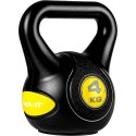 MOVIT Hantle Kettlebell - 4 kg, czarno / żółty