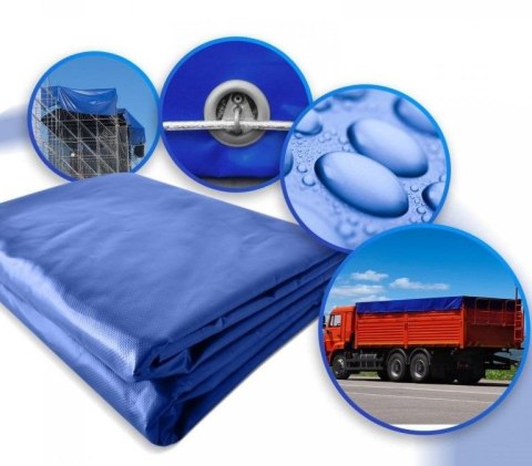 JAGO Plandeka 650 g/m², aluminiowe oczka, niebieska, 4 x 3 m JAGO Plandeka 650 g/m², aluminiowe oczka, niebieska, 4 x 3 m