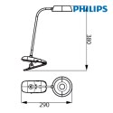 Lampa stołowa Philips Lámpara de mesa Biały Metal 3 W