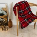 Koc flanelowy Home Textiles Czerwony Szkocka krata 150 x 200 cm