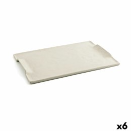 Tacka do przekąsek Quid Mineral Gres Beżowy Ceramika 30 x 18 cm (6 Sztuk)