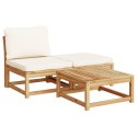 6 Piece Patio Lounge Set with Cushions Solid Wood Acacia