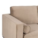 Sofa 172 x 89 x 91 cm Szampan Tkanina syntetyczna Drewno Aksamit