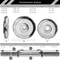 Zestaw hantle chromowane MOVIT 2 x 20 kg