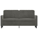 2-Seater Sofa Dark Gray 55.1" Velvet