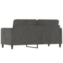 2-Seater Sofa Dark Gray 55.1" Velvet