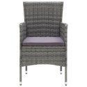 Patio Dining Chairs 4 pcs Poly Rattan Gray