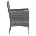 Patio Dining Chairs 4 pcs Poly Rattan Gray