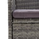 Patio Dining Chairs 4 pcs Poly Rattan Gray