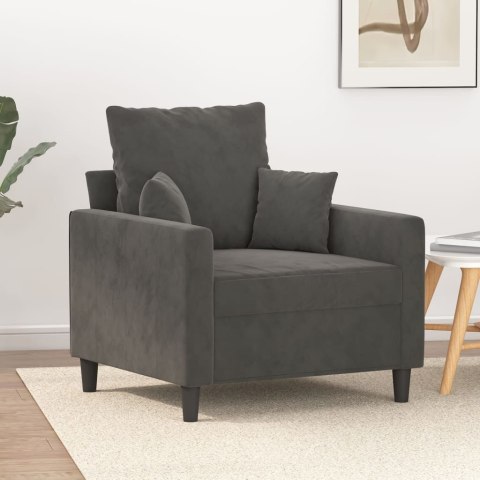 Sofa Chair Dark Gray 23.6" Velvet