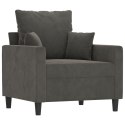 Sofa Chair Dark Gray 23.6" Velvet