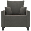 Sofa Chair Dark Gray 23.6" Velvet