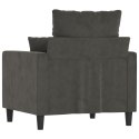 Sofa Chair Dark Gray 23.6" Velvet