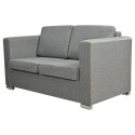 VidaXL 2 osobowa sofa tapicerowana jasnoszara