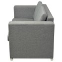 VidaXL 2 osobowa sofa tapicerowana jasnoszara