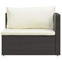 VidaXL 5 Piece Garden Lounge Set with Cushions Poly Rattan Brown