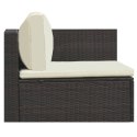 VidaXL 5 Piece Garden Lounge Set with Cushions Poly Rattan Brown