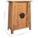 VidaXL Bathroom Side Cabinet Solid Pinewood 23.2"x12.6"x31.5"