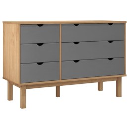 VidaXL Drawer Cabinet OTTA Brown&Gray 43.7