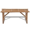 VidaXL Folding Patio Bench 46.5" Bamboo