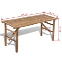 VidaXL Folding Patio Bench 46.5" Bamboo