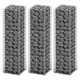 VidaXL Gabion Set 3 pcs Galvanized Wire 9.8