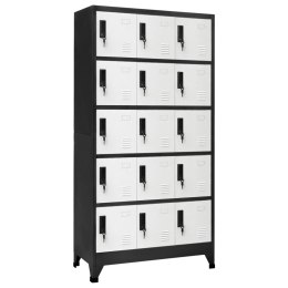 VidaXL Locker Cabinet Anthracite and White 35.4