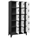 VidaXL Locker Cabinet Anthracite and White 35.4"x15.7"x70.9" Steel