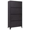 VidaXL Locker Cabinet Anthracite and White 35.4"x15.7"x70.9" Steel