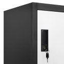 VidaXL Locker Cabinet Anthracite and White 35.4"x15.7"x70.9" Steel