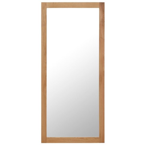 VidaXL Mirror 19.7"x55.1" Solid Oak Wood