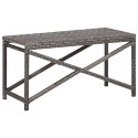 Patio Bench 31.5" Poly Rattan Gray