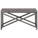 VidaXL Patio Bench 31.5" Poly Rattan Gray