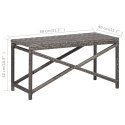 Patio Bench 31.5" Poly Rattan Gray