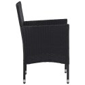 VidaXL Patio Dining Chairs 2pcs Poly Rattan Black