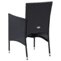 VidaXL Patio Dining Chairs 4 pcs Poly Rattan Black