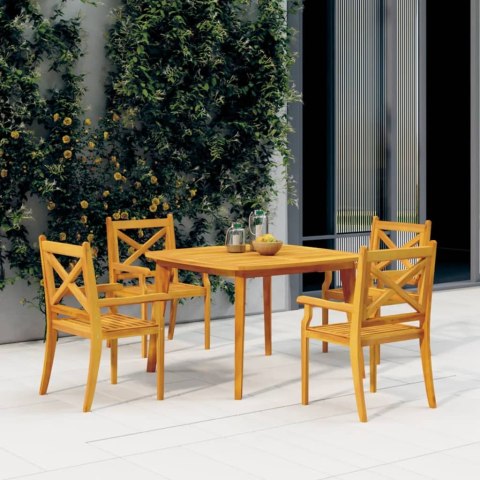 VidaXL Patio Table 43.3"x43.3"x29.5" Solid Wood Acacia