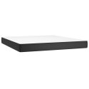 VidaXL Pocket Spring Bed Mattress Black 76"x79.9"x7.9" King Faux Leather