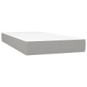 VidaXL Pocket Spring Bed Mattress Light Gray 39.4"x74.8"x7.9" Twin Fabric