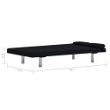 VidaXL Sofa Bed with Two Pillows Black Fabric