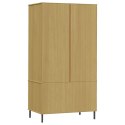 VidaXL Wardrobe with Metal Legs Brown 35.4"x21.7"x67.9" Solid Wood OSLO