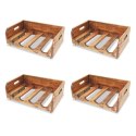 VidaXL Wine Racks 4 pcs for 16 Bottles Solid Mahogany Wood