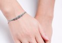 Rhodium plated silver bracelet BDM3237 - Marcasite