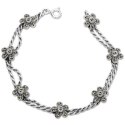 Rhodium plated silver bracelet BDM4107 - Marcasite