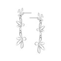 Rhodium plated silver earrings KDK6608S