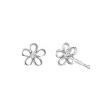 Rhodium plated silver earrings KSE6591