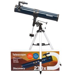 (PL) Teleskop Levenhuk Discovery Spark 114 EQ z książką