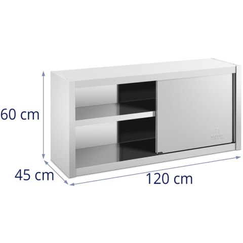 Szafa ścienna gastronomiczna z drzwiami przesuwanymi STAL 120 x 45 x 60 cm